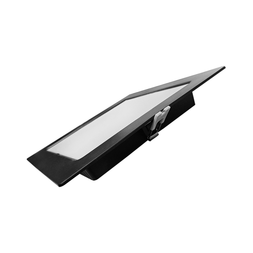 LED Ugradbena svjetiljka SQUARE LED/18W/230V 4000K 22x22 cm crna