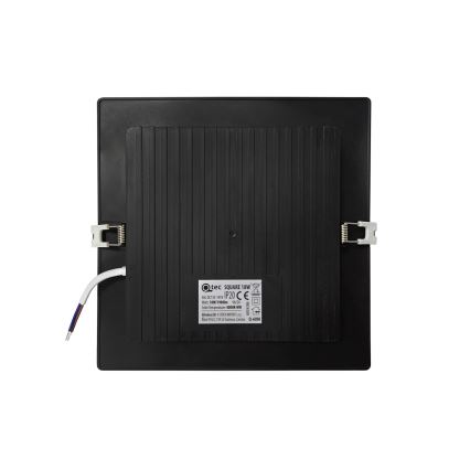 LED Ugradbena svjetiljka SQUARE LED/18W/230V 4000K 22x22 cm crna