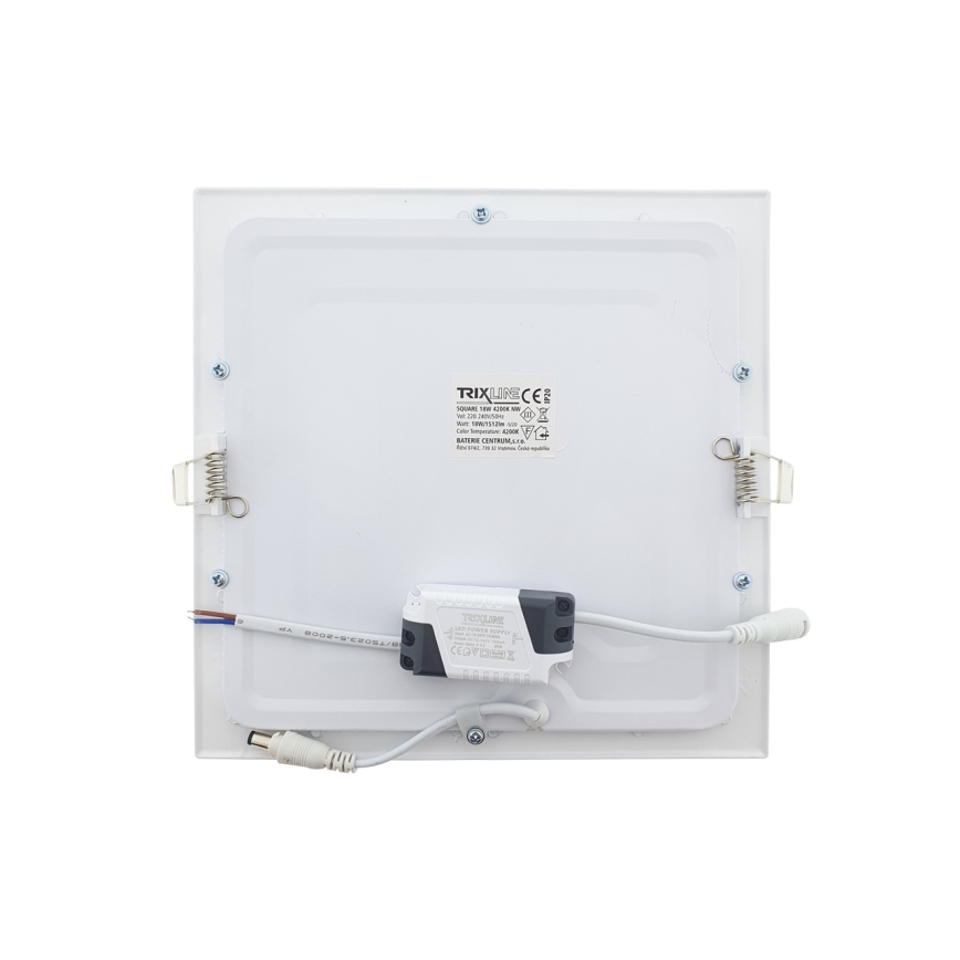 LED Ugradbena svjetiljka SQUARE LED/18W/230V 4200K 22x22 cm bijela