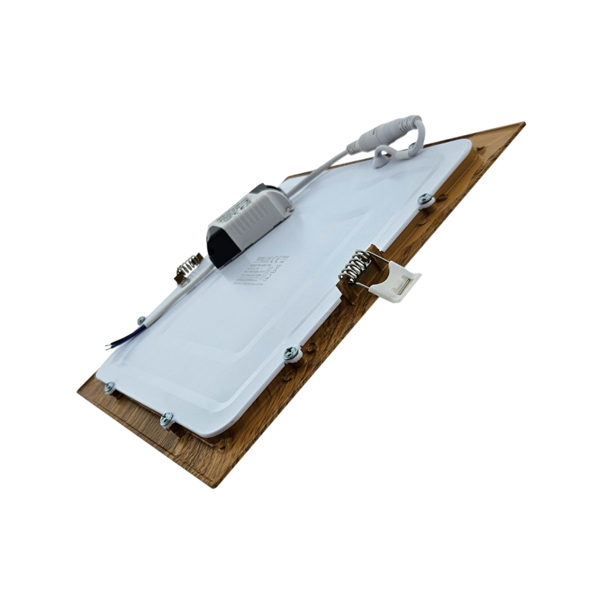 LED Ugradbena svjetiljka SQUARE LED/18W/230V 4200K 22x22 cm smeđa