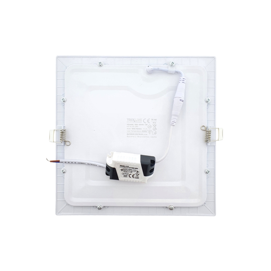 LED Ugradbena svjetiljka SQUARE LED/18W/230V 6500K 22x22 cm bijela