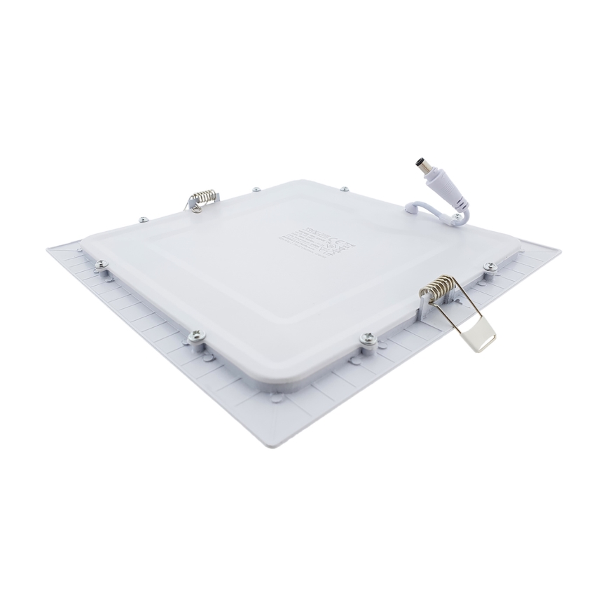 LED Ugradbena svjetiljka SQUARE LED/18W/230V 6500K 22x22 cm bijela