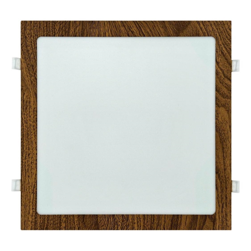 LED Ugradbena svjetiljka SQUARE LED/24W/230V 4200K 29,2x29,2 cm smeđa