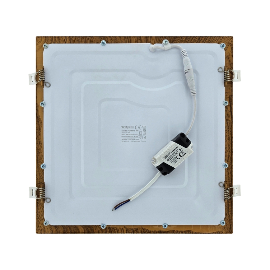 LED Ugradbena svjetiljka SQUARE LED/24W/230V 4200K 29,2x29,2 cm smeđa