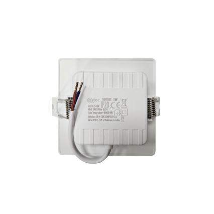 LED Ugradbena svjetiljka SQUARE LED/3W/230V 4000K 9x9 cm bijela