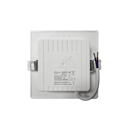 LED Ugradbena svjetiljka SQUARE LED/6W/230V 4000K 12x12 cm bijela