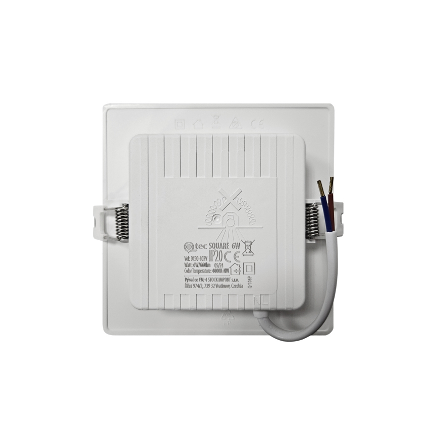 LED Ugradbena svjetiljka SQUARE LED/6W/230V 4000K 12x12 cm bijela