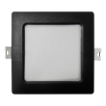 LED Ugradbena svjetiljka SQUARE LED/6W/230V 4000K 12x12 cm crna