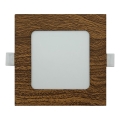 LED Ugradbena svjetiljka SQUARE LED/6W/230V 4200K 11,8x11,8 cm smeđa
