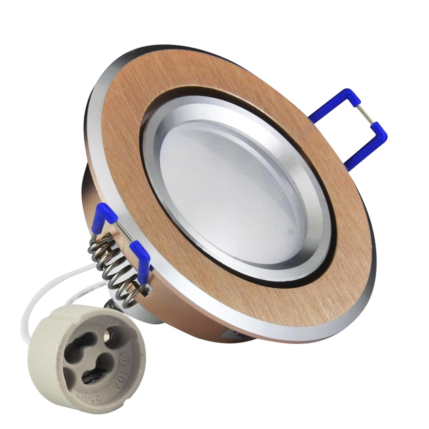 LED Ugradbena svjetiljka SUNCE OLAL 1xGU10/3,5W/230V 3000K pr. 8,4 cm zlatna