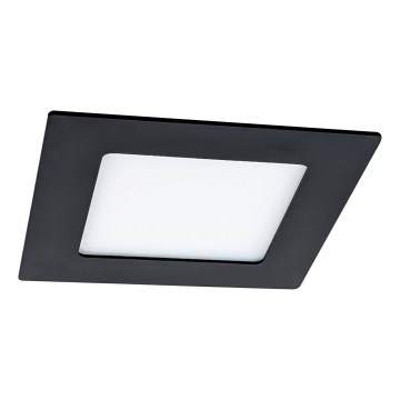 LED Ugradbena svjetiljka VEGA LED/6W/230V 2900/3900/5800K 12,5x12,5 cm crna