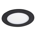 LED Ugradbena svjetiljka VEGA LED/6W/230V 2900/3900/5800K promjer 12,5 cm crna