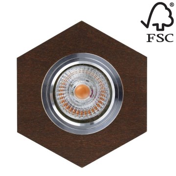 LED Ugradbena svjetiljka VITAR 1xGU10/5W/230V CRI 90 bukva – FSC certificirano