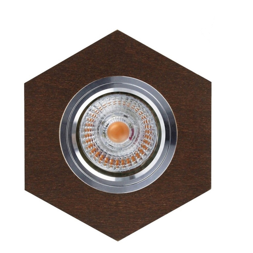 LED Ugradbena svjetiljka VITAR 1xGU10/5W/230V CRI 90 bukva