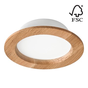 LED Ugradbena svjetiljka WOODY SPOT LED/12,5W/230V 3000K hrast ø 16 cm