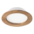 LED Ugradbena svjetiljka WOODY SPOT LED/12,5W/230V 3000K orah ? 16 cm