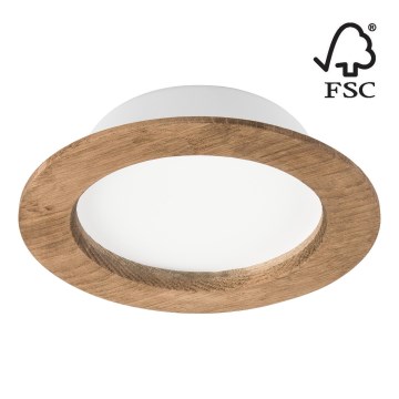 LED Ugradbena svjetiljka WOODY SPOT LED/12,5W/230V 4000K orah ø 16 cm