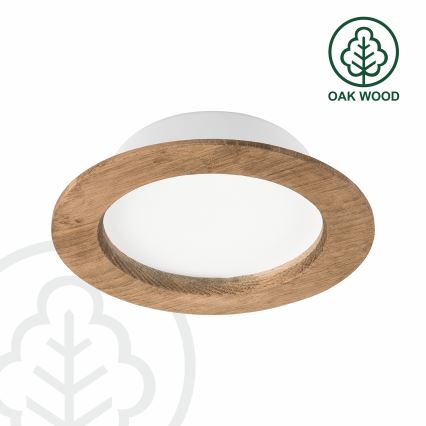 LED Ugradbena svjetiljka WOODY SPOT LED/12,5W/230V 4000K orah ø 16 cm