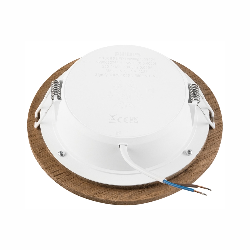 LED Ugradbena svjetiljka WOODY SPOT LED/12,5W/230V 4000K orah ø 16 cm