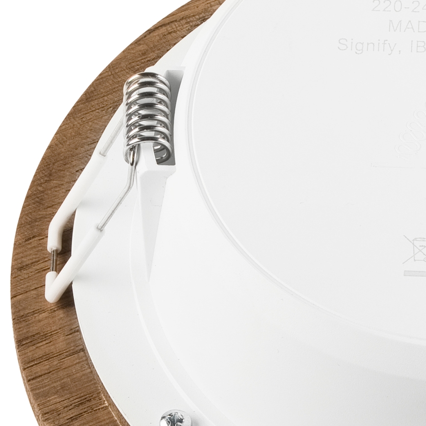 LED Ugradbena svjetiljka WOODY SPOT LED/12,5W/230V 4000K orah ø 16 cm
