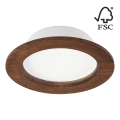 LED Ugradbena svjetiljka WOODY SPOT LED/12,5W/230V 4000K trešnja ø 16 cm