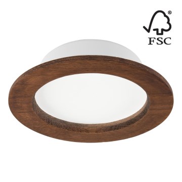 LED Ugradbena svjetiljka WOODY SPOT LED/12,5W/230V 4000K trešnja ø 16 cm