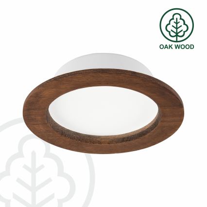 LED Ugradbena svjetiljka WOODY SPOT LED/12,5W/230V 4000K trešnja ø 16 cm