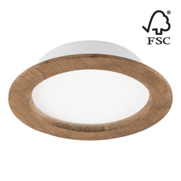 LED Ugradbena svjetiljka WOODY SPOT LED/16,5W/230V 4000K orah ø 18,5 cm