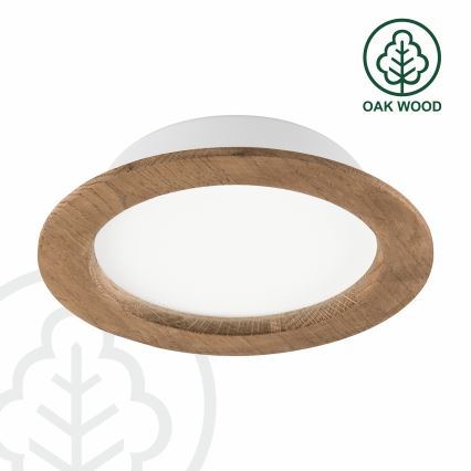 LED Ugradbena svjetiljka WOODY SPOT LED/16,5W/230V 4000K orah ø 18,5 cm