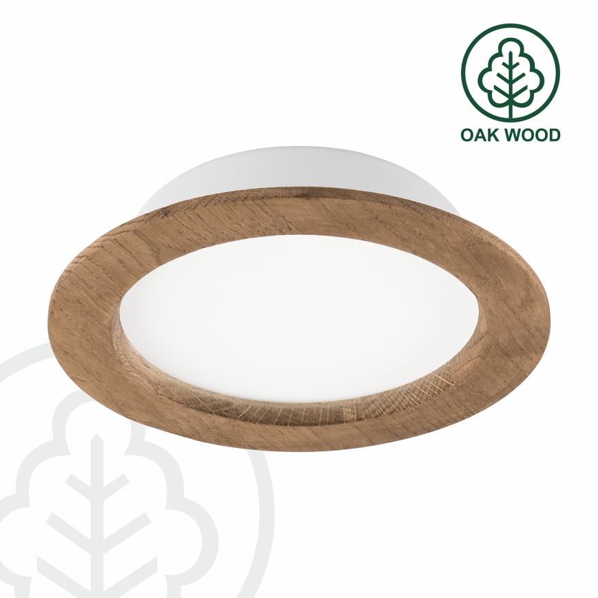 LED Ugradbena svjetiljka WOODY SPOT LED/16,5W/230V 4000K orah ø 18,5 cm