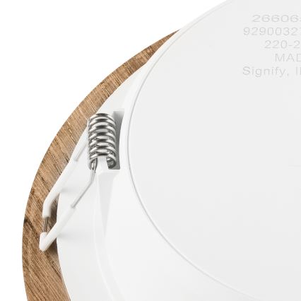 LED Ugradbena svjetiljka WOODY SPOT LED/16,5W/230V 4000K orah ø 18,5 cm