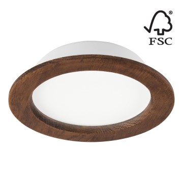 LED Ugradbena svjetiljka WOODY SPOT LED/16,5W/230V 4000K trešnja ø 18,5 cm