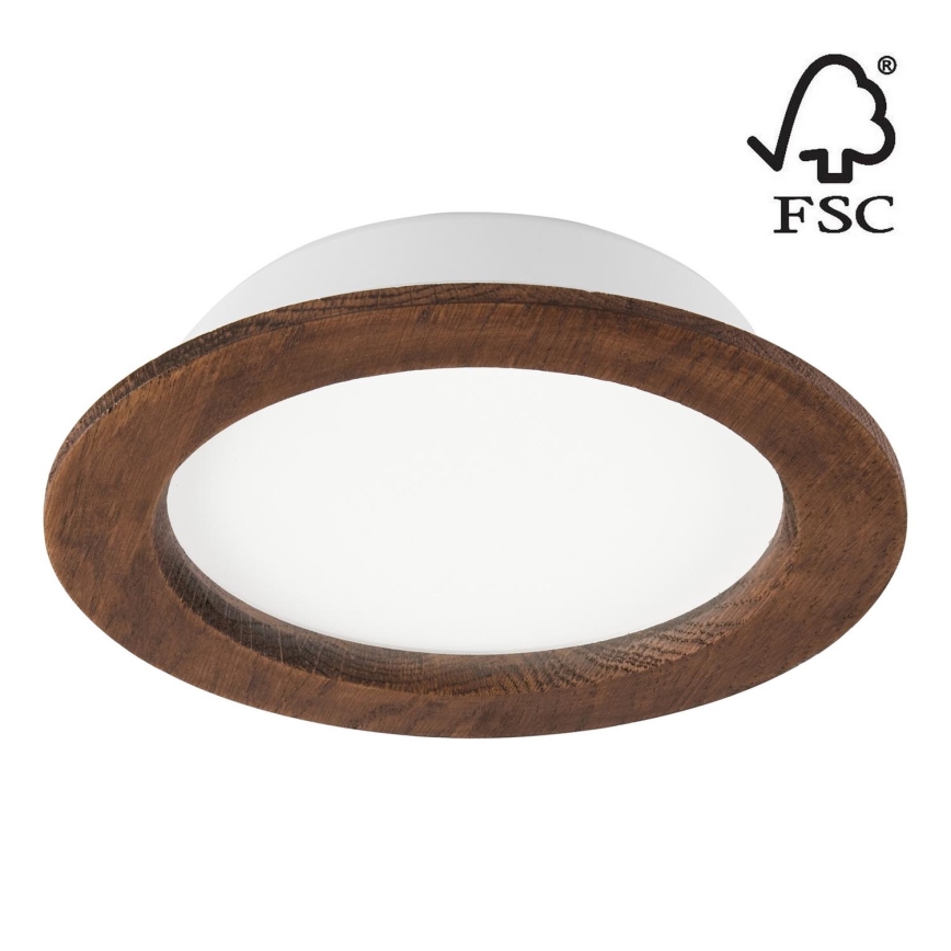 LED Ugradbena svjetiljka WOODY SPOT LED/16,5W/230V 4000K trešnja ø 18,5 cm