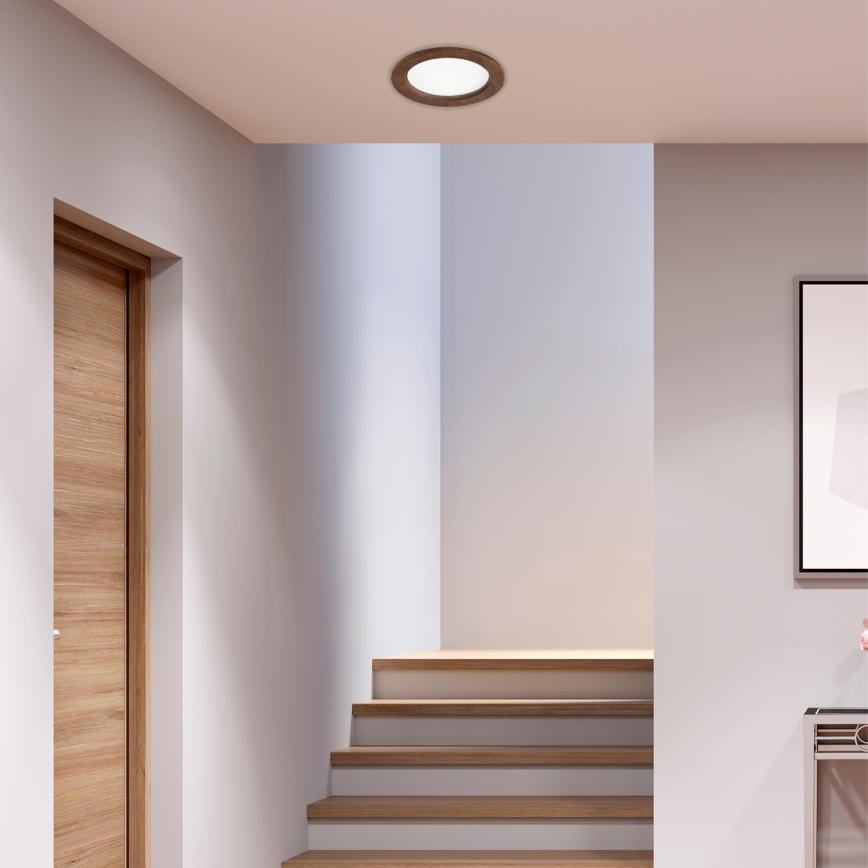 LED Ugradbena svjetiljka WOODY SPOT LED/16,5W/230V 4000K trešnja ø 18,5 cm