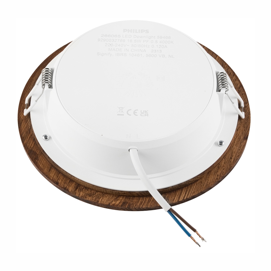 LED Ugradbena svjetiljka WOODY SPOT LED/16,5W/230V 4000K trešnja ø 18,5 cm