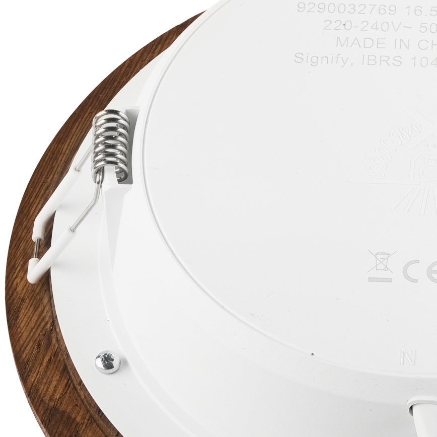 LED Ugradbena svjetiljka WOODY SPOT LED/16,5W/230V 4000K trešnja ø 18,5 cm