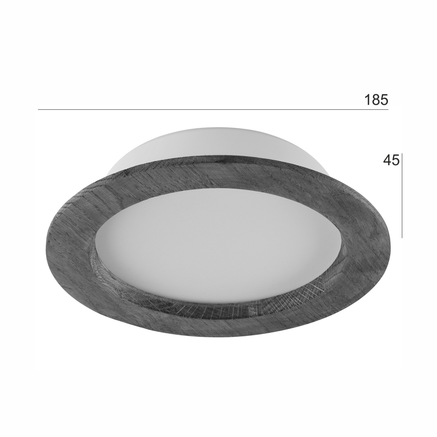 LED Ugradbena svjetiljka WOODY SPOT LED/16,5W/230V 4000K trešnja ø 18,5 cm