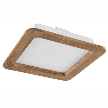 LED Ugradbena svjetiljka WOODY SPOT LED/17W/230V 3000K orah 18,5x18,5 cm