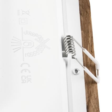LED Ugradbena svjetiljka WOODY SPOT LED/17W/230V 3000K orah 18,5x18,5 cm