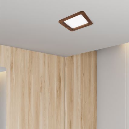 LED Ugradbena svjetiljka WOODY SPOT LED/17W/230V 3000K trešnja 18,5x18,5 cm
