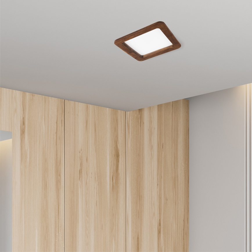 LED Ugradbena svjetiljka WOODY SPOT LED/17W/230V 3000K trešnja 18,5x18,5 cm