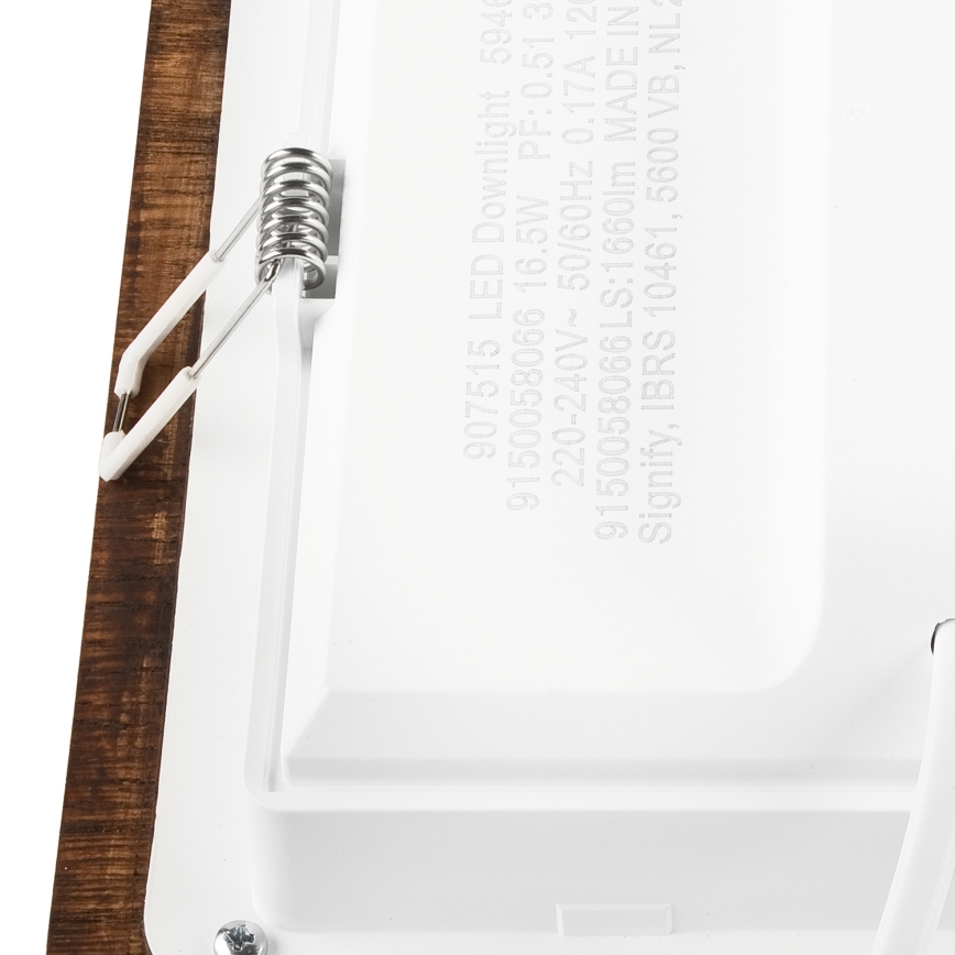 LED Ugradbena svjetiljka WOODY SPOT LED/17W/230V 3000K trešnja 18,5x18,5 cm