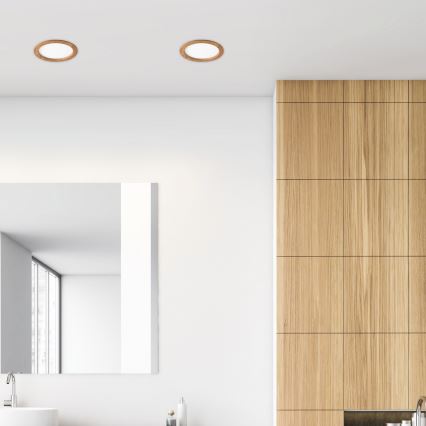 LED Ugradbena svjetiljka WOODY SPOT LED/23,5W/230V 4000K hrast ø 23,5 cm