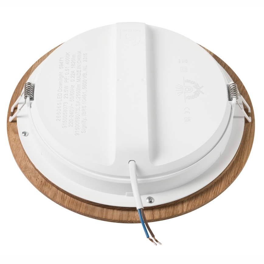 LED Ugradbena svjetiljka WOODY SPOT LED/23,5W/230V 4000K hrast ø 23,5 cm