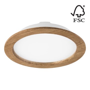 LED Ugradbena svjetiljka WOODY SPOT LED/23,5W/230V 4000K orah ø 23,5 cm