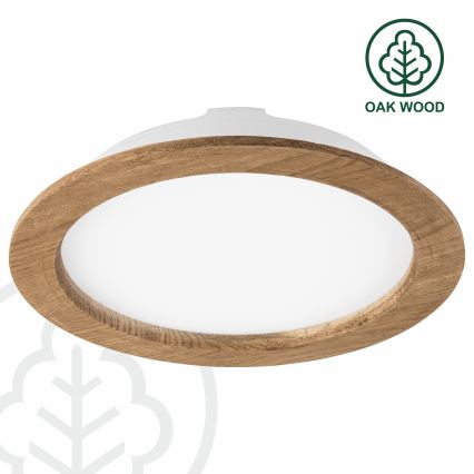 LED Ugradbena svjetiljka WOODY SPOT LED/23,5W/230V 4000K orah ø 23,5 cm