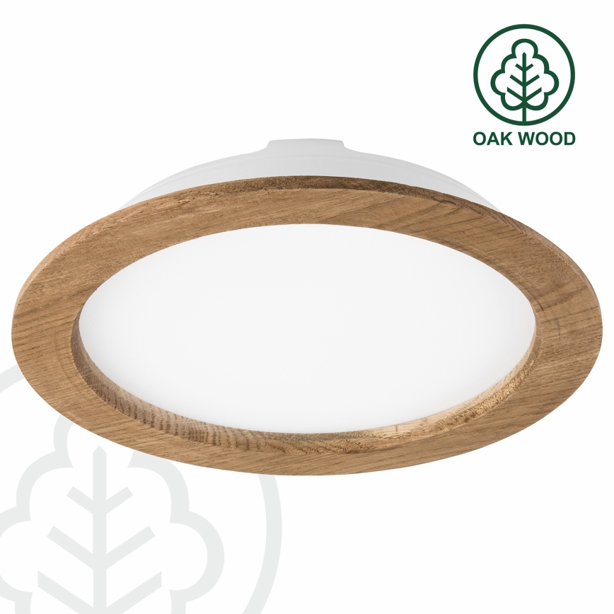 LED Ugradbena svjetiljka WOODY SPOT LED/23,5W/230V 4000K orah ø 23,5 cm