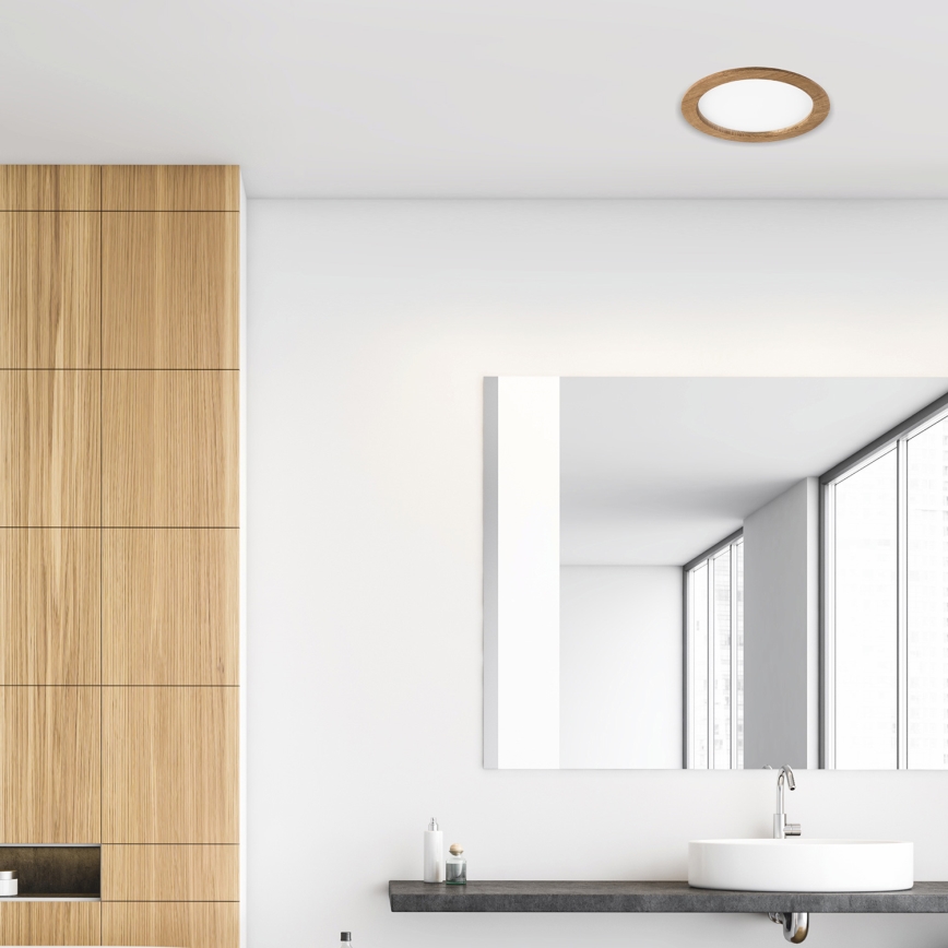 LED Ugradbena svjetiljka WOODY SPOT LED/23,5W/230V 4000K orah ø 23,5 cm