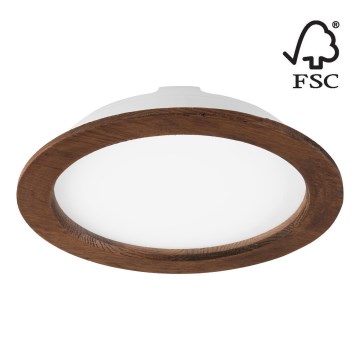 LED Ugradbena svjetiljka WOODY SPOT LED/23,5W/230V 4000K trešnja ø 23,5 cm