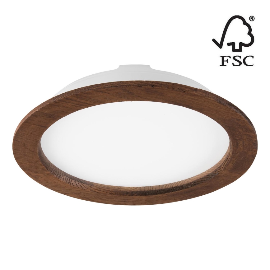 LED Ugradbena svjetiljka WOODY SPOT LED/23,5W/230V 4000K trešnja ø 23,5 cm